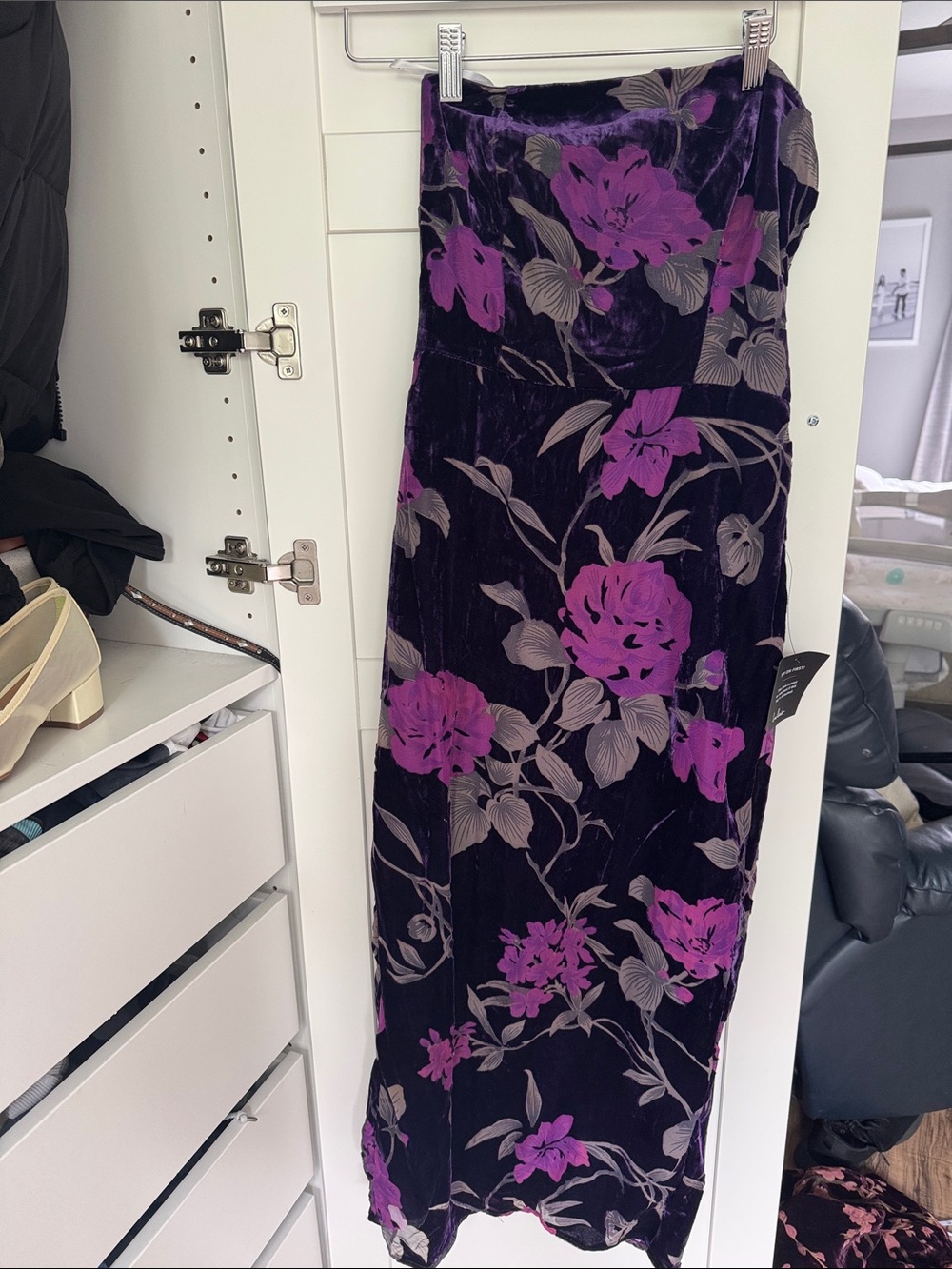 Lulus NWT Strapless Floral Dress